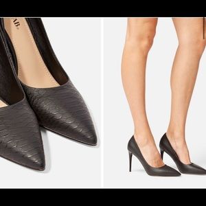 Size 6 black heels worn once